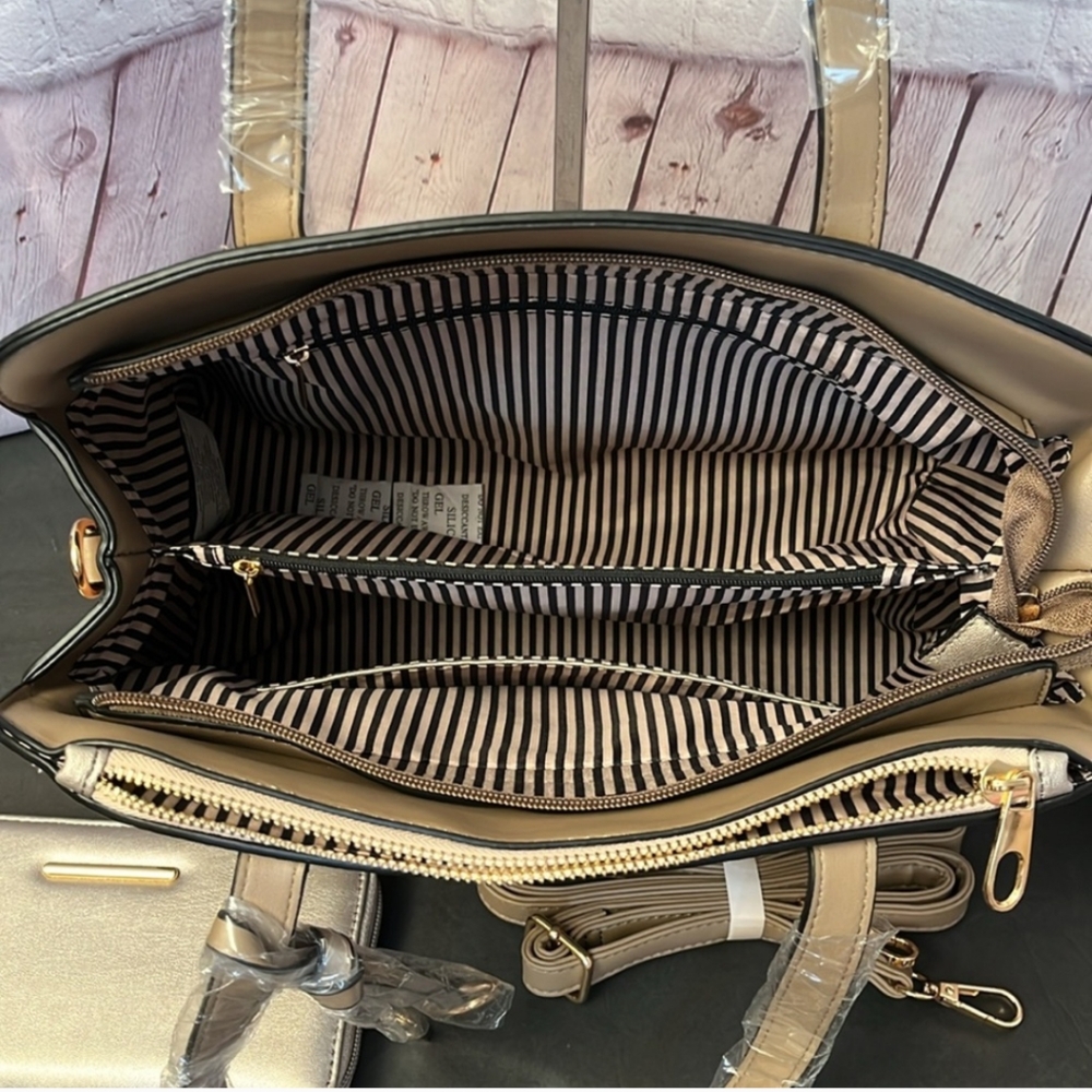 3 Piece NWT Bag Bundle Set Large Crossbody Tote + Medium Shoulder Bag + Wallet - Picture 11 of 15